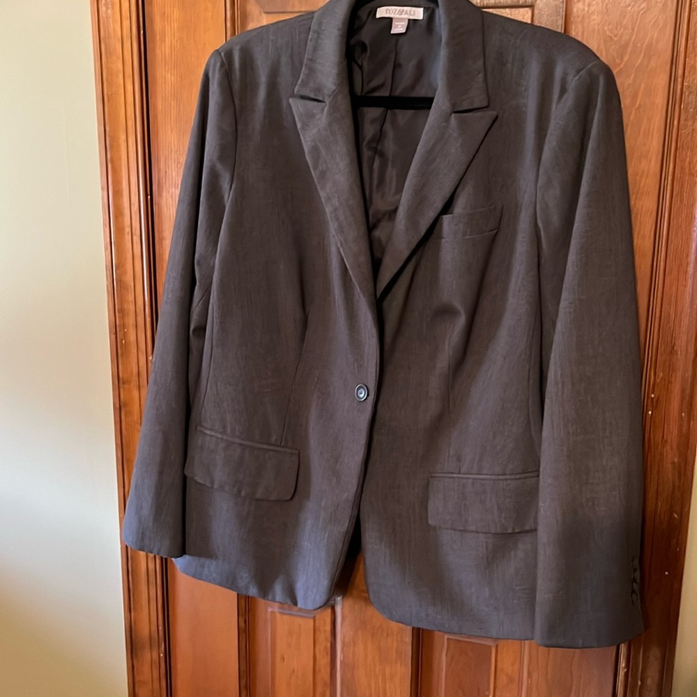 Roz & Ali Gray Blazer Jacket